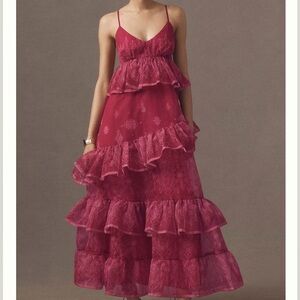 NEW Let Me Be Sleeveless Sheer Tiered Dress